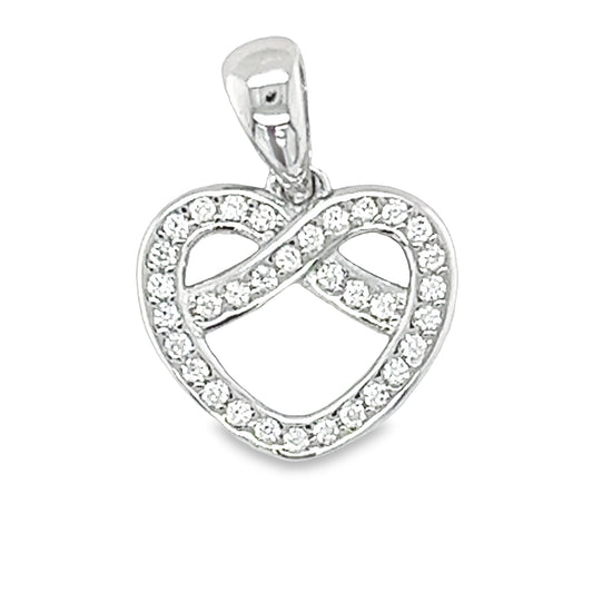 D1631 Infinite Heart with CZ Pendant