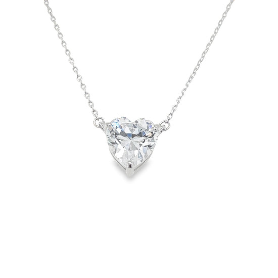 CA264 CZ Heart Stone Necklace