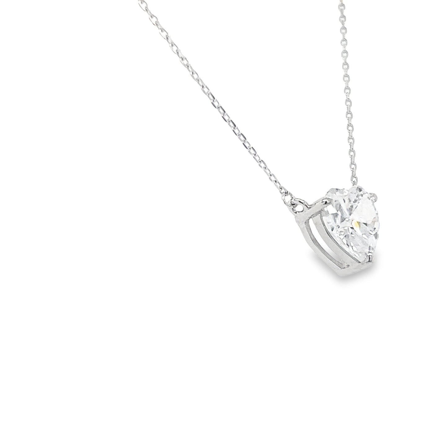 CA264 Collar de piedra con forma de corazón CZ