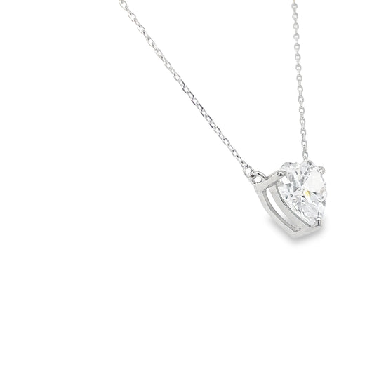 CA264 Collar de piedra con forma de corazón CZ