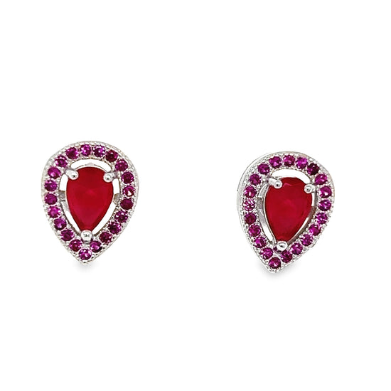 A768 fuchsia Drop Post Earrings