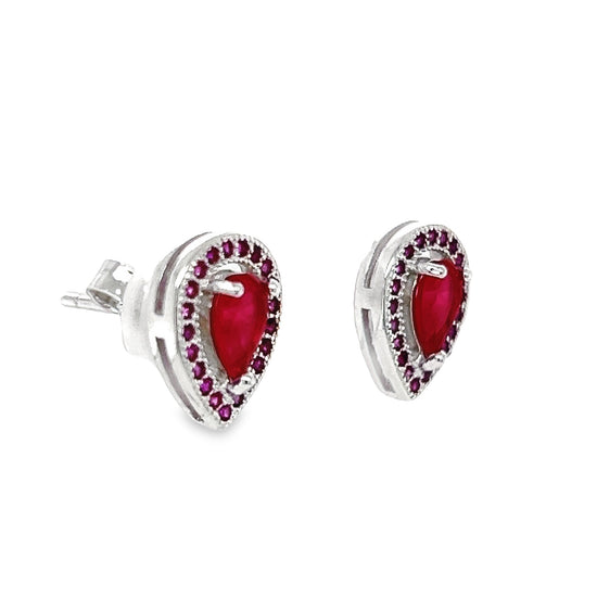 Pendientes colgantes fucsia A768