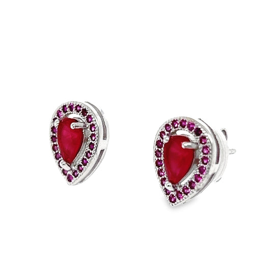 Pendientes colgantes fucsia A768