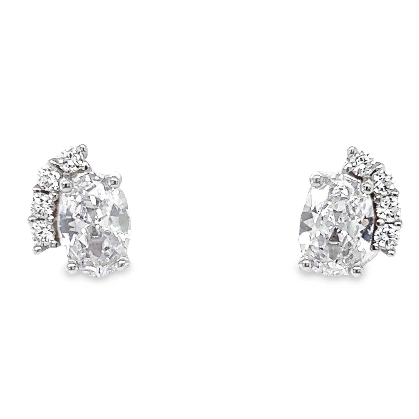 A781 CZ Stone Post Earrings