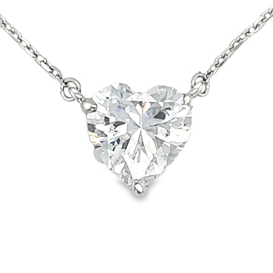 CA264 CZ Heart Stone Necklace