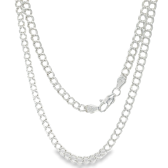 CA246 Open double link curb necklace 4mm