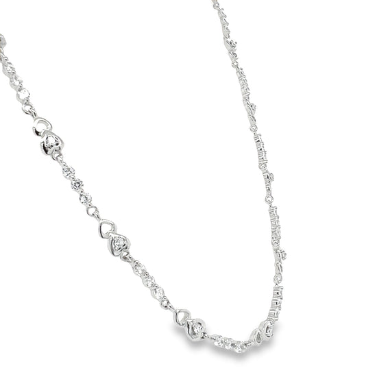 CA240 heart CZ necklace