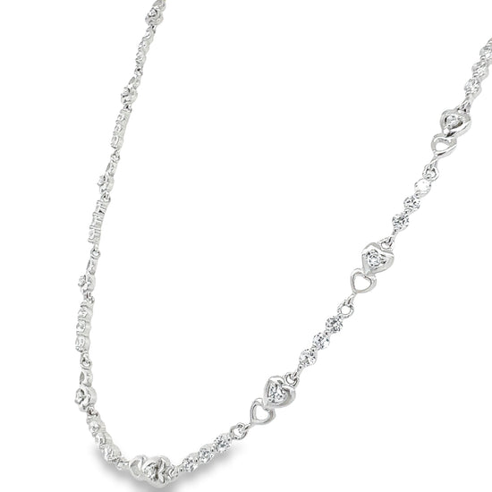 CA240 heart CZ necklace