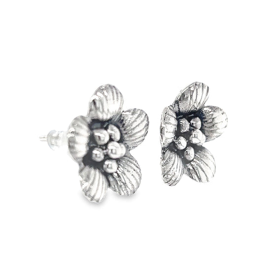 Pendientes con poste de flores A795