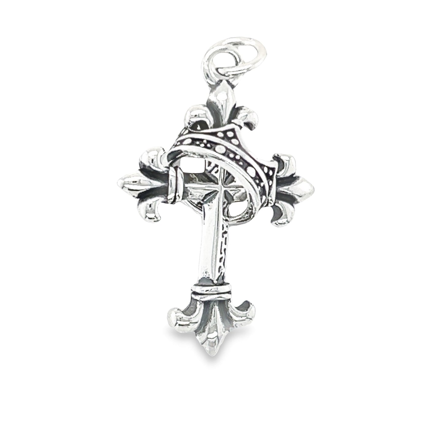 D483 Cross With Crown Pendant