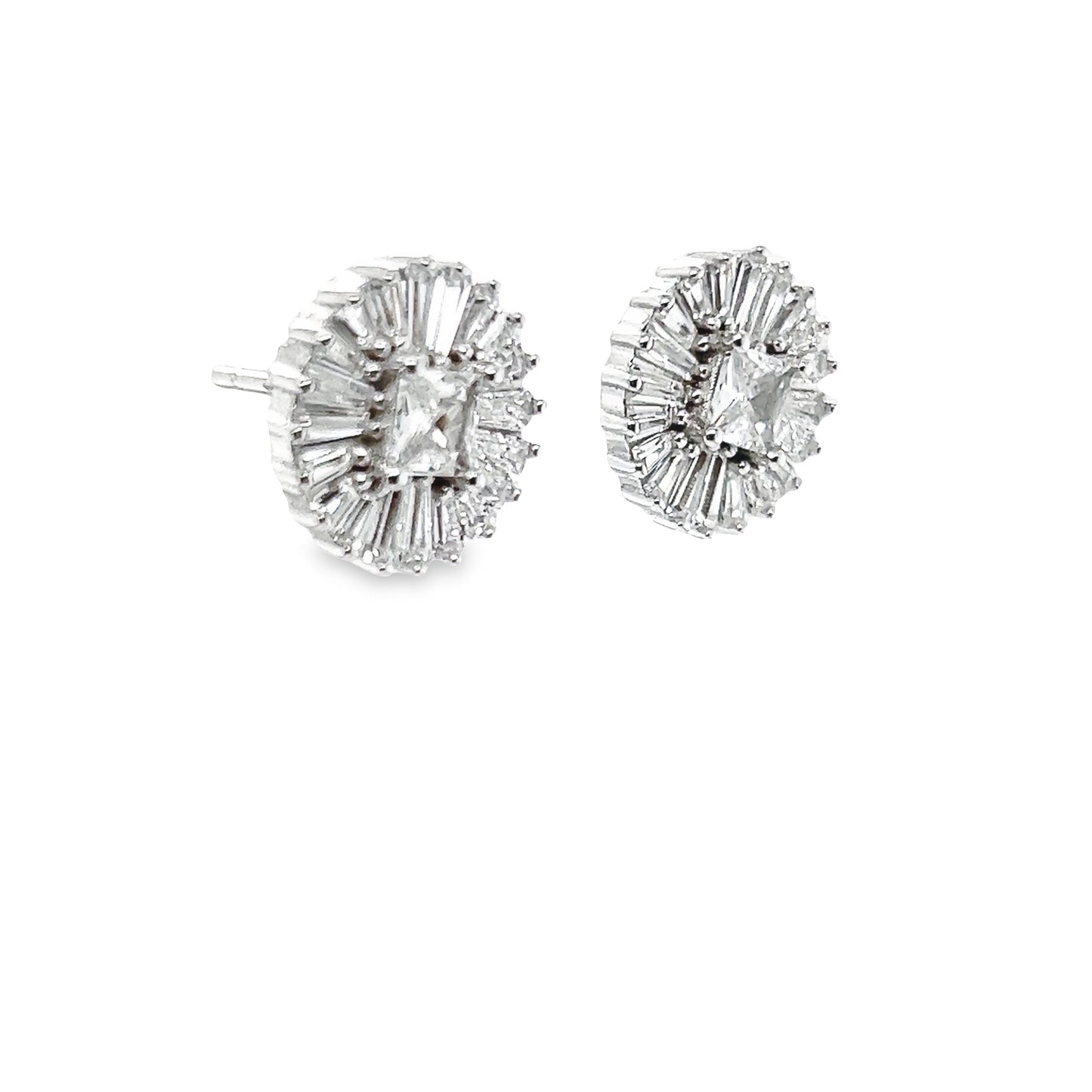 Round Cushion Cut Earrings P140