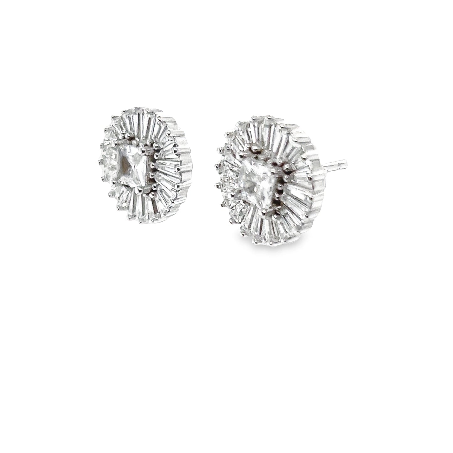 Round Cushion Cut Earrings P140