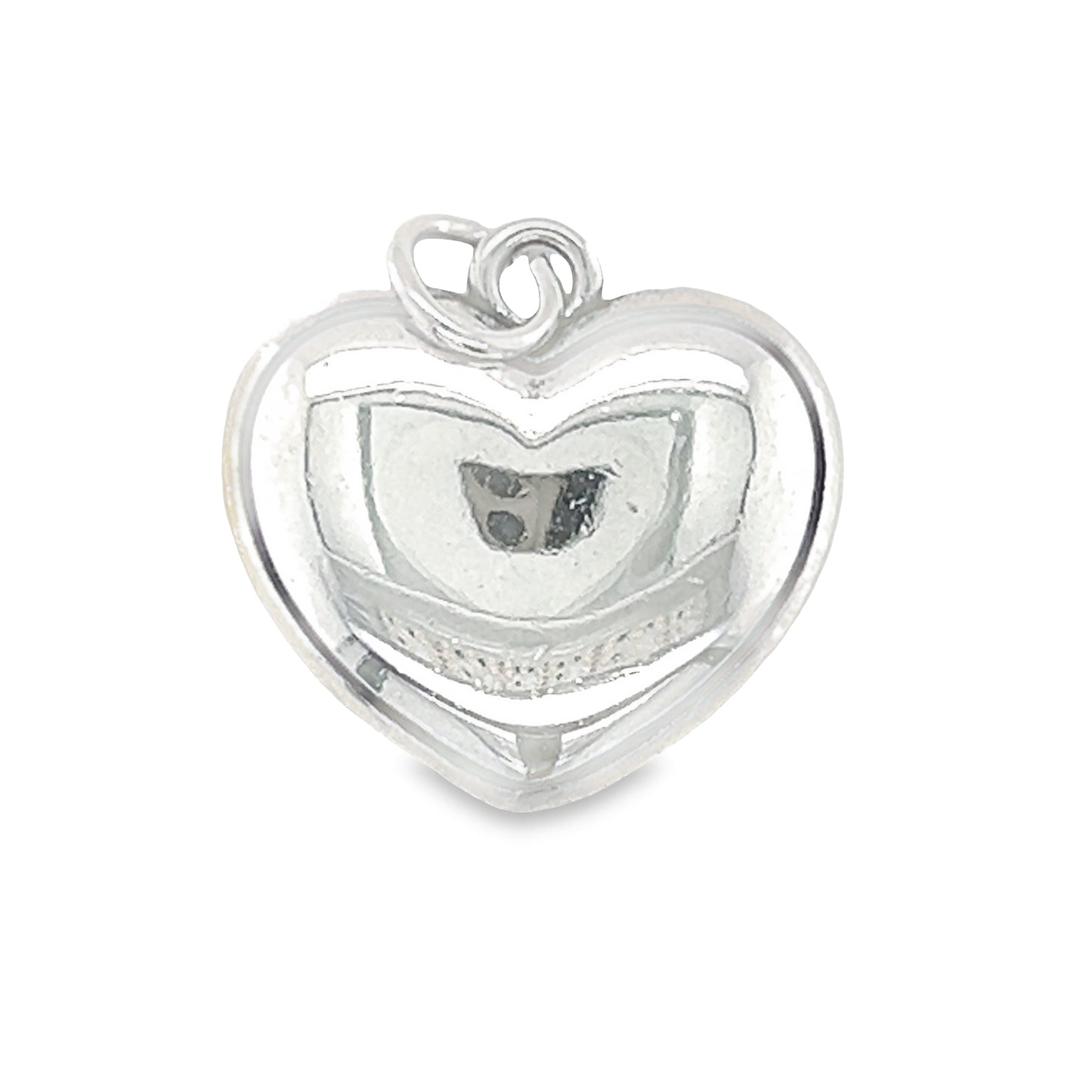 D398 Shiny Engravable Heart Pendant