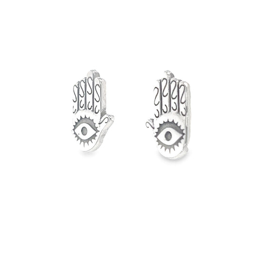 A739 Hand Eye Earrings