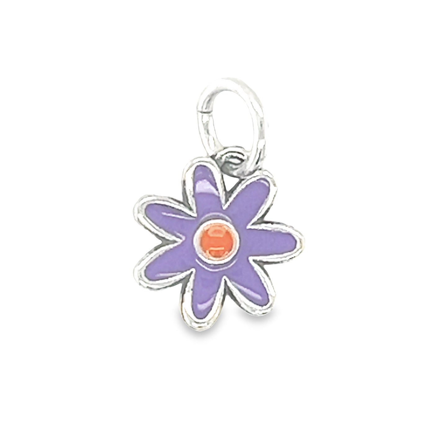 D1651  Mini Purple Flower Pendant