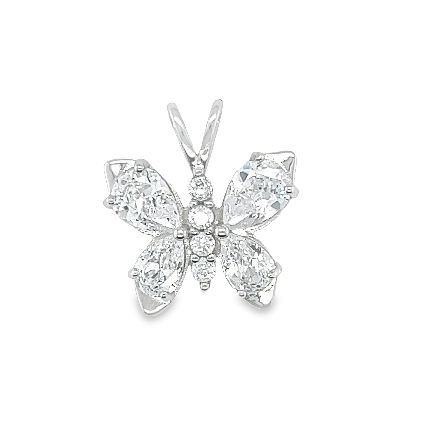 D1655 Clear Butterfly Pendant