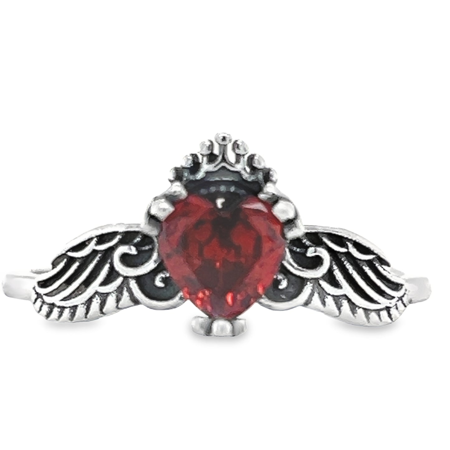 R9048 Red heart wing Ring