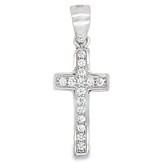 D215 Cross with CZ Pendant