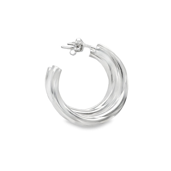 P529 Round design Hoop Earrings