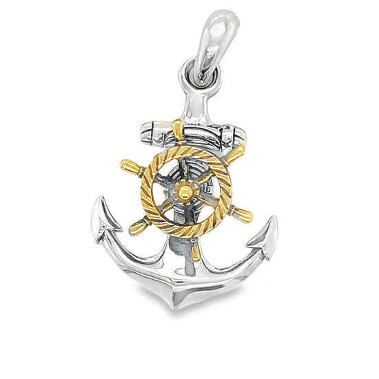 D1562 Anchor Spinner Pendant