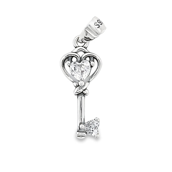 D92 CZ Key Pendant