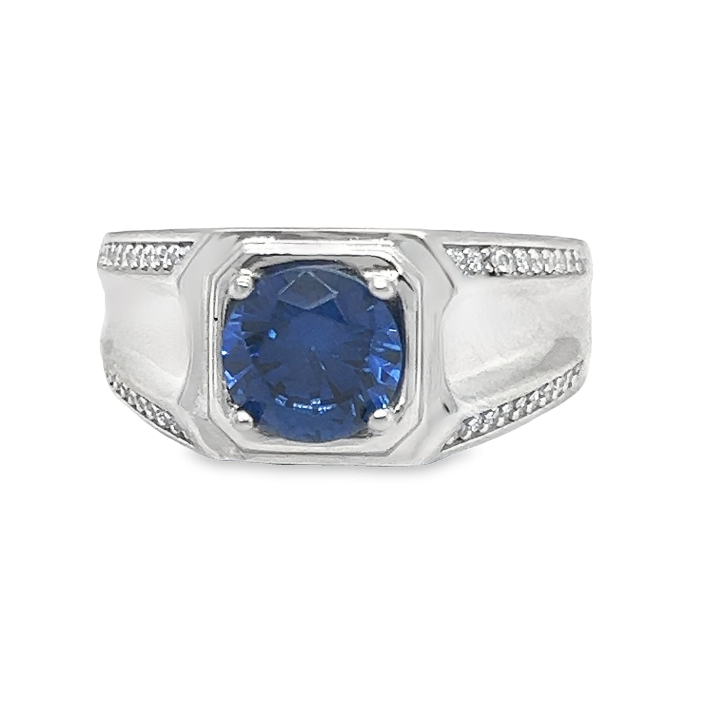 R297 Anillo CZ Azul DC