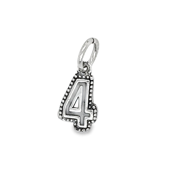 D735 Number 4 Pendant Necklace