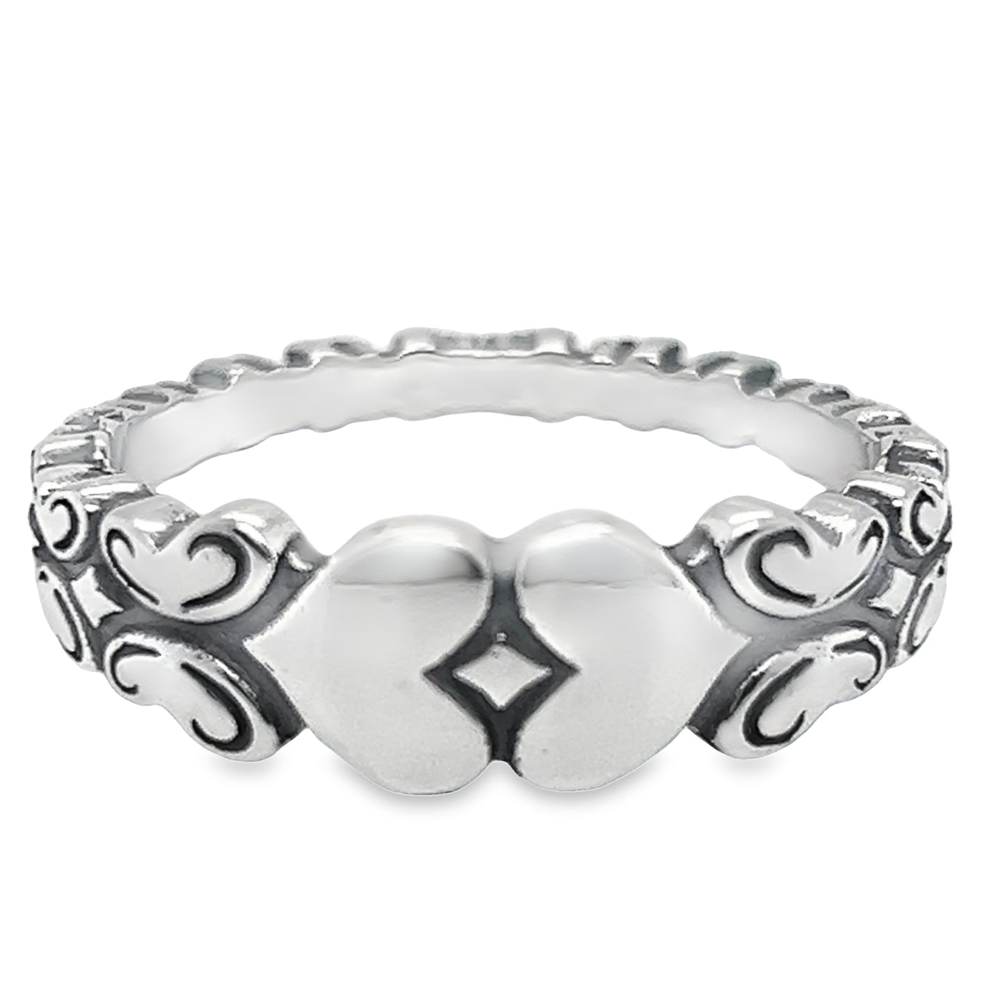 R836 Anillo Corazón Con Mariposas