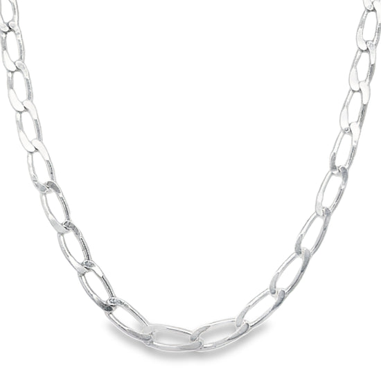 CA278 Long Curb Chain Necklace-3mm