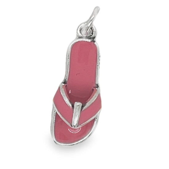 D1716 Pink Sandal Pendant With Flowers