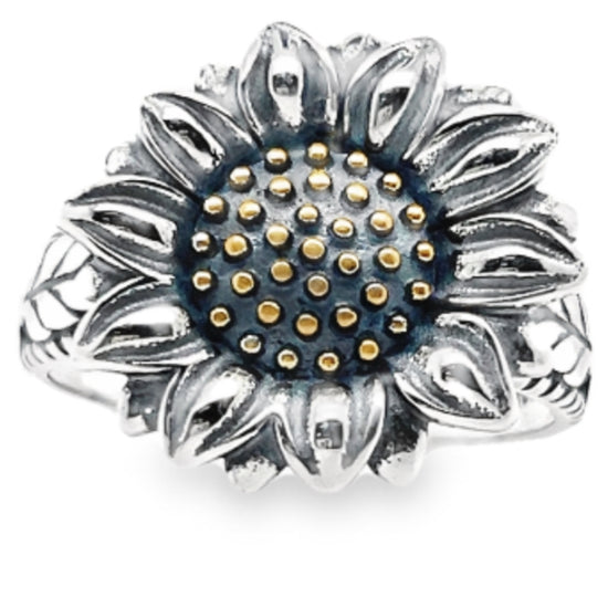 R854 Big Sunflower Ring