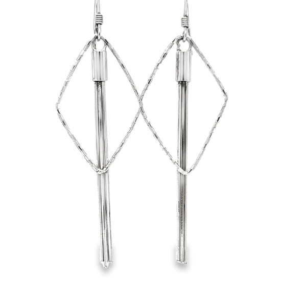 P265 Rhombus Pendant Hook Earrings