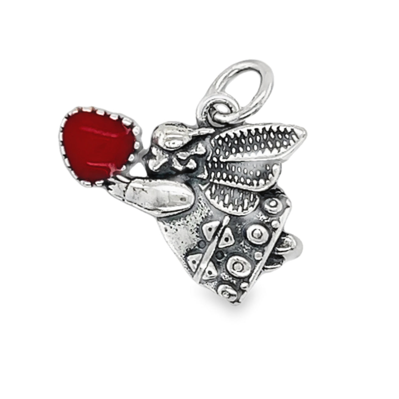 D1750 Colgante Ángel Con Corazón Rojo