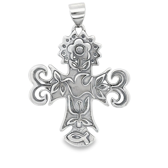 D1752 Big Dove Cross Pendant