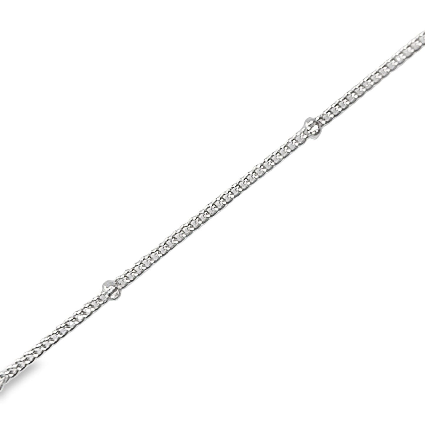 CA204 Bead Curb Chain Necklace 1.5mm