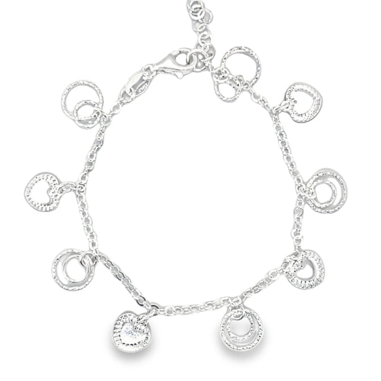 M390 Heart Circles Bracelet