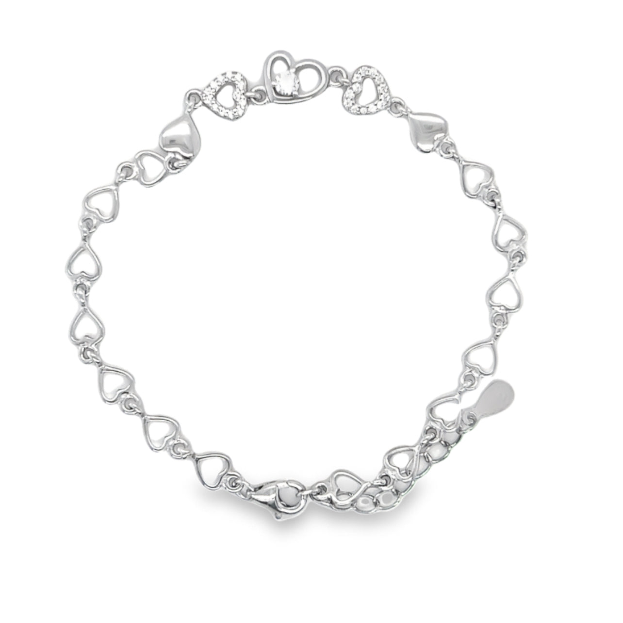 M392 Heart Linked Bracelet