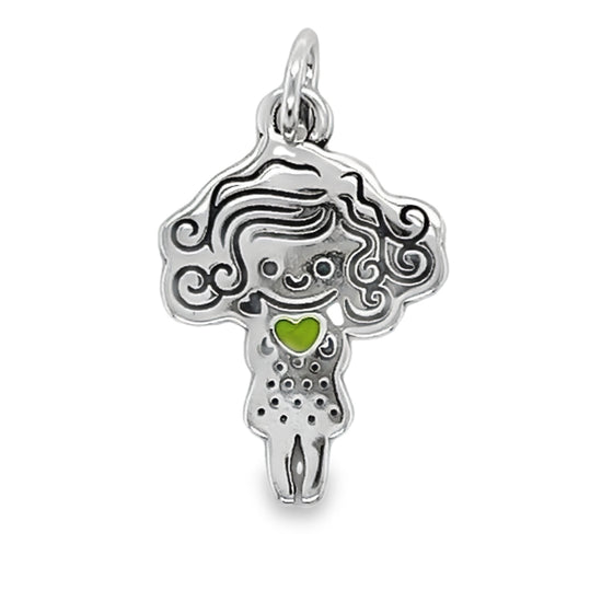 D1268 Lemon Green Girl Pendant