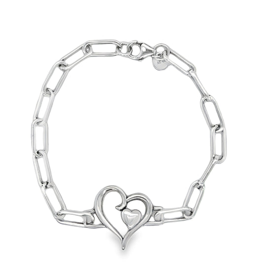 M405 Paperclip Heart Bracelet