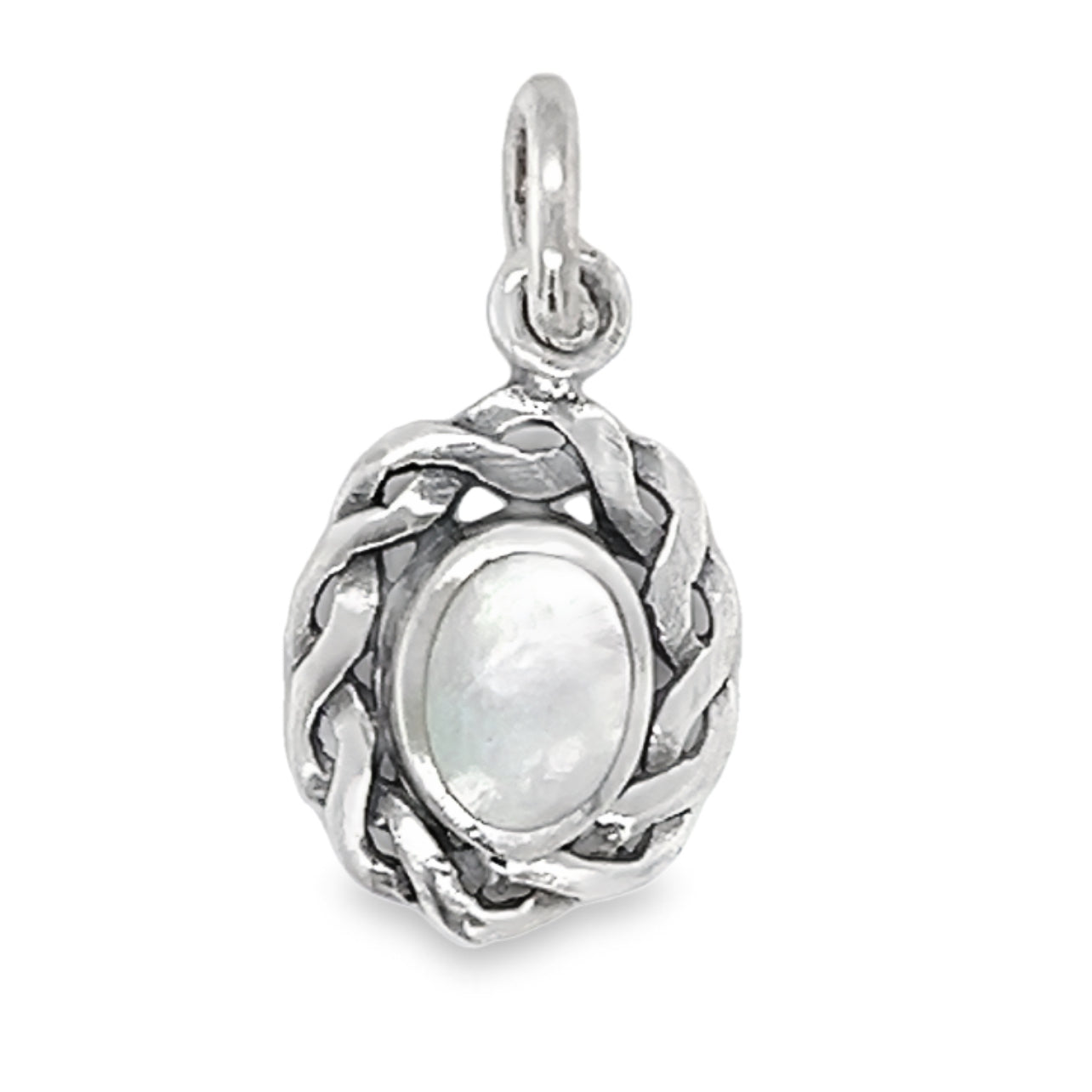 D661 Mini Mother Pearl Oval Cut Pendant