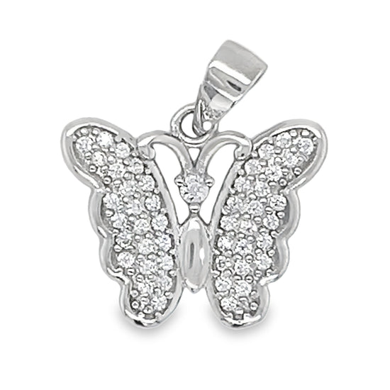 D968 Butterfly CZ Pendant