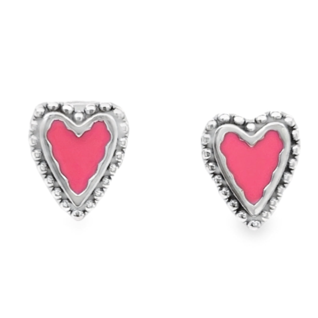 A526 Pink Heart Errings