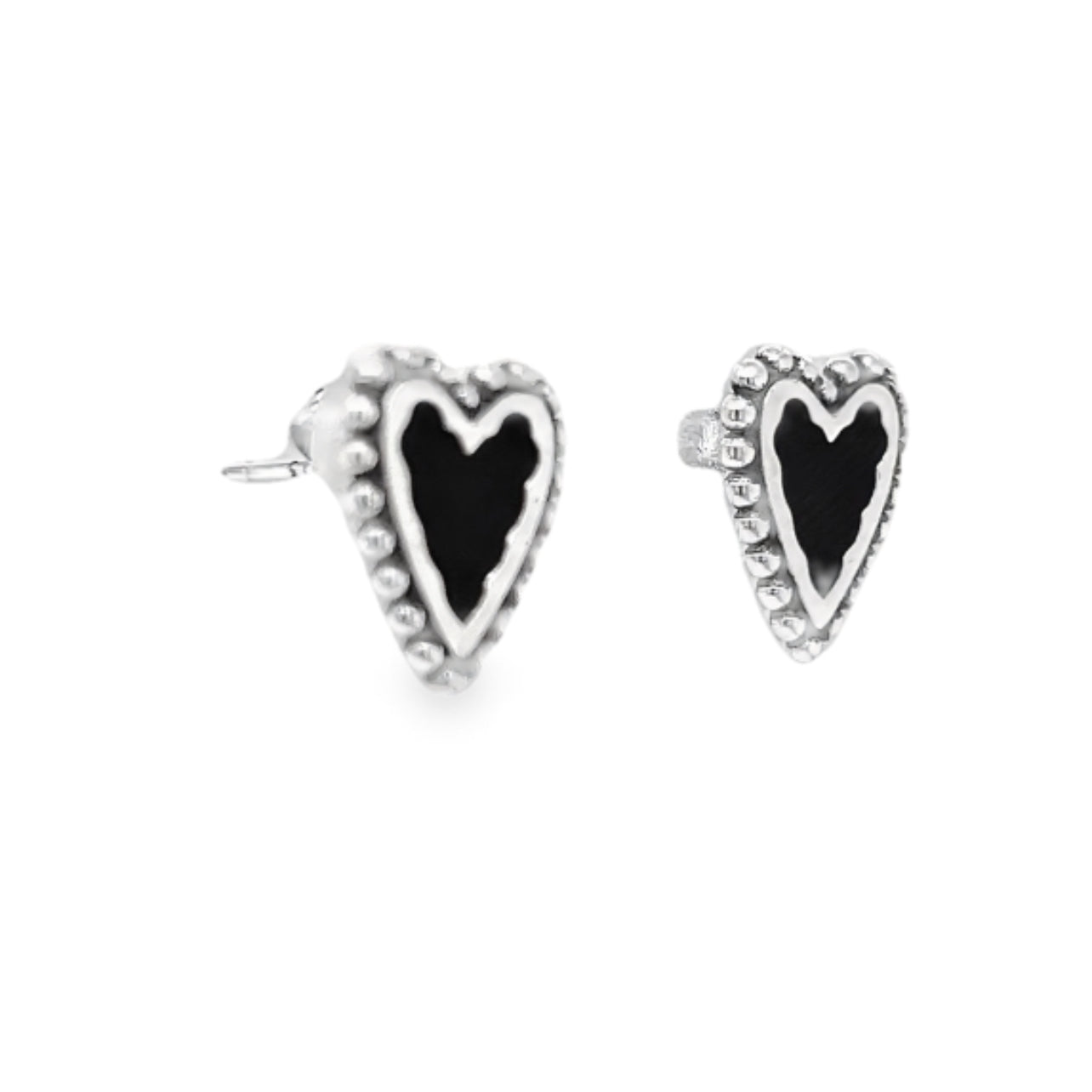 A529 Black Heart Errings