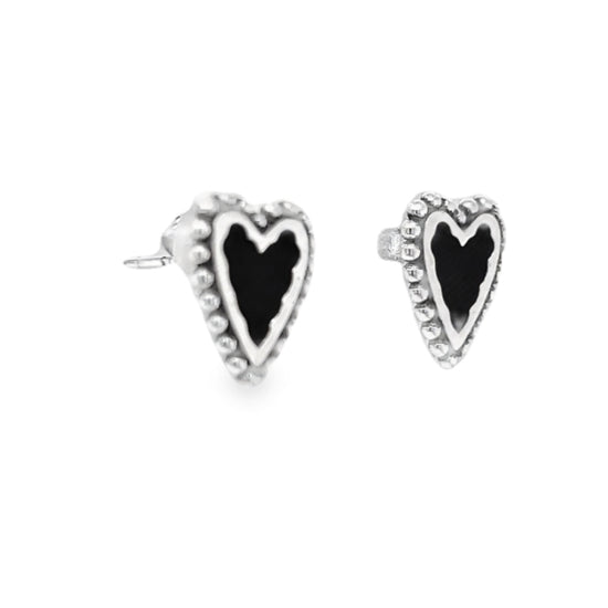 Errings de corazón negro A529