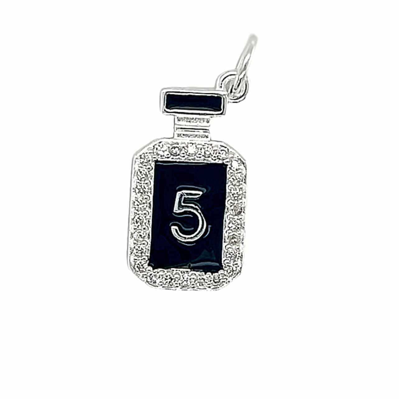 D1687 Black Perfume Bottle Pendant