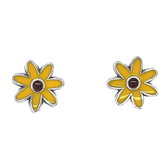 A826 Yellow Flower Earrings