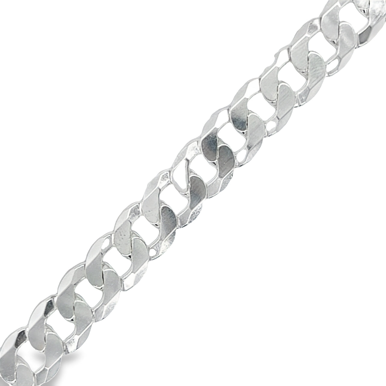 CA321 Flat Cuban Curb Chain Necklace L250 9.5mm