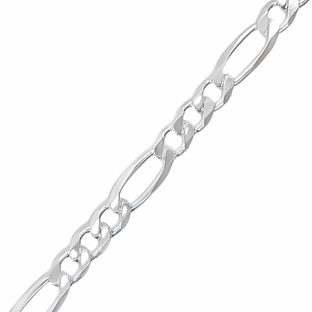 CA320 Diamond Cut Figaro Chain Necklace 6.5mm