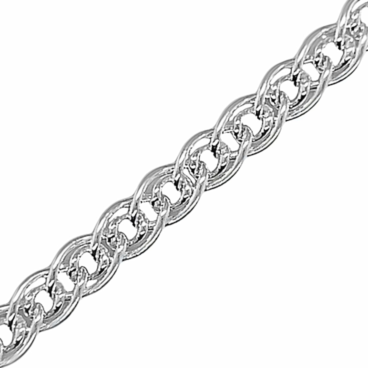 CA322 Double Link Curb Chain Necklace 4.5mm