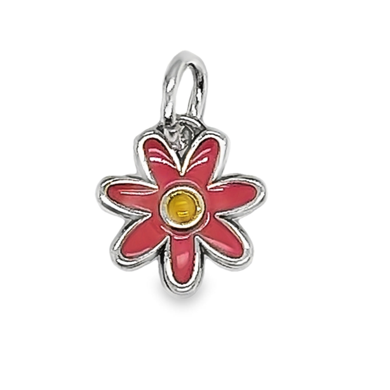 D1649 Mini Pink Flower Pendant lo